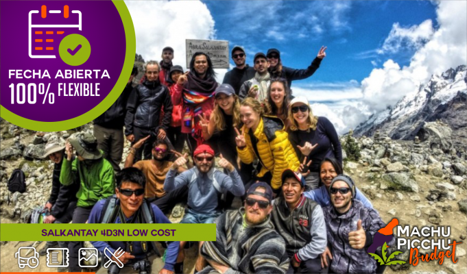 Salkantay Trek 4 DÃas 3 Noches Machu Picchu (Low Budget, Retorno en Bus Hidroeléctrica)